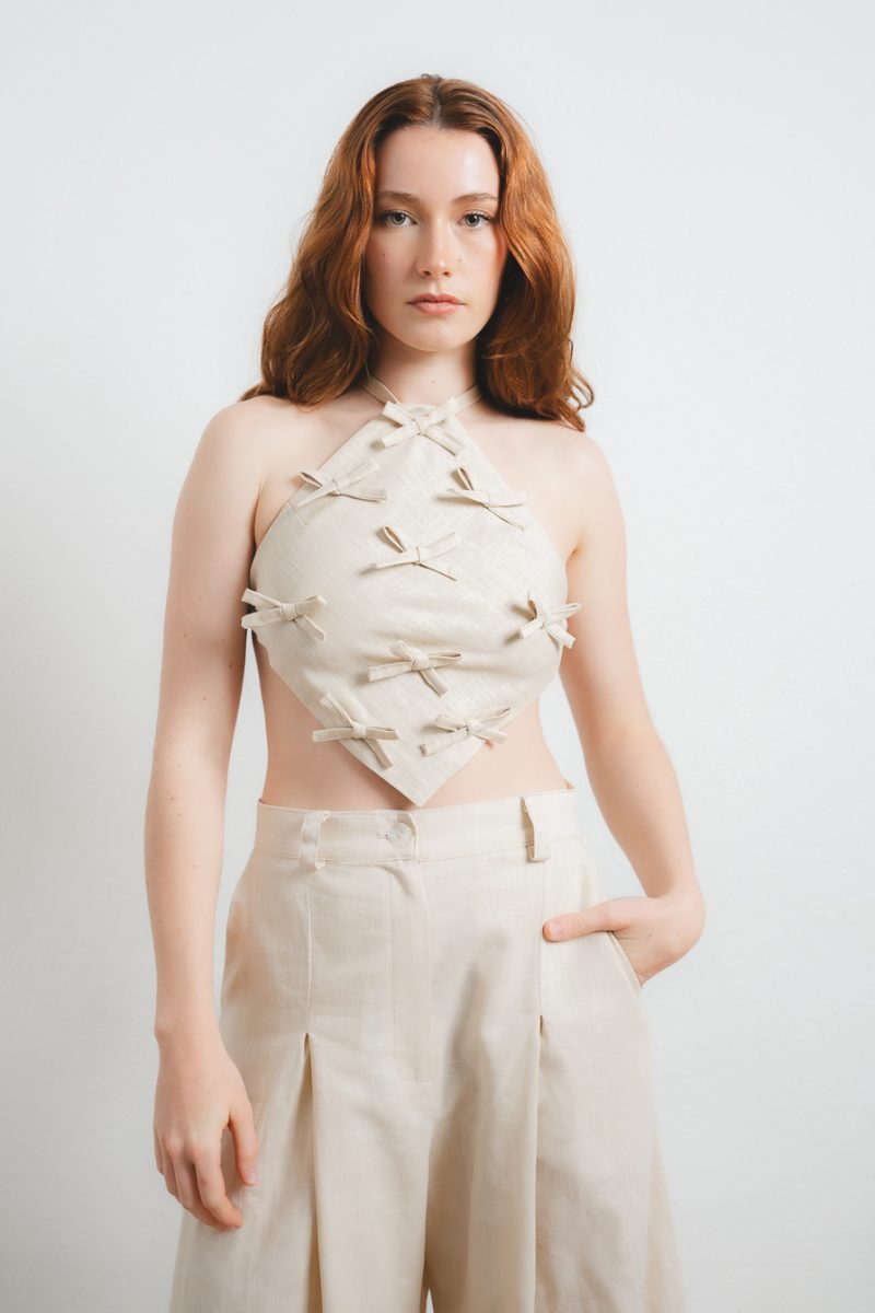 Bow Top Beige