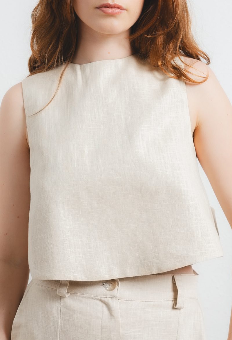 Knot Top Beige