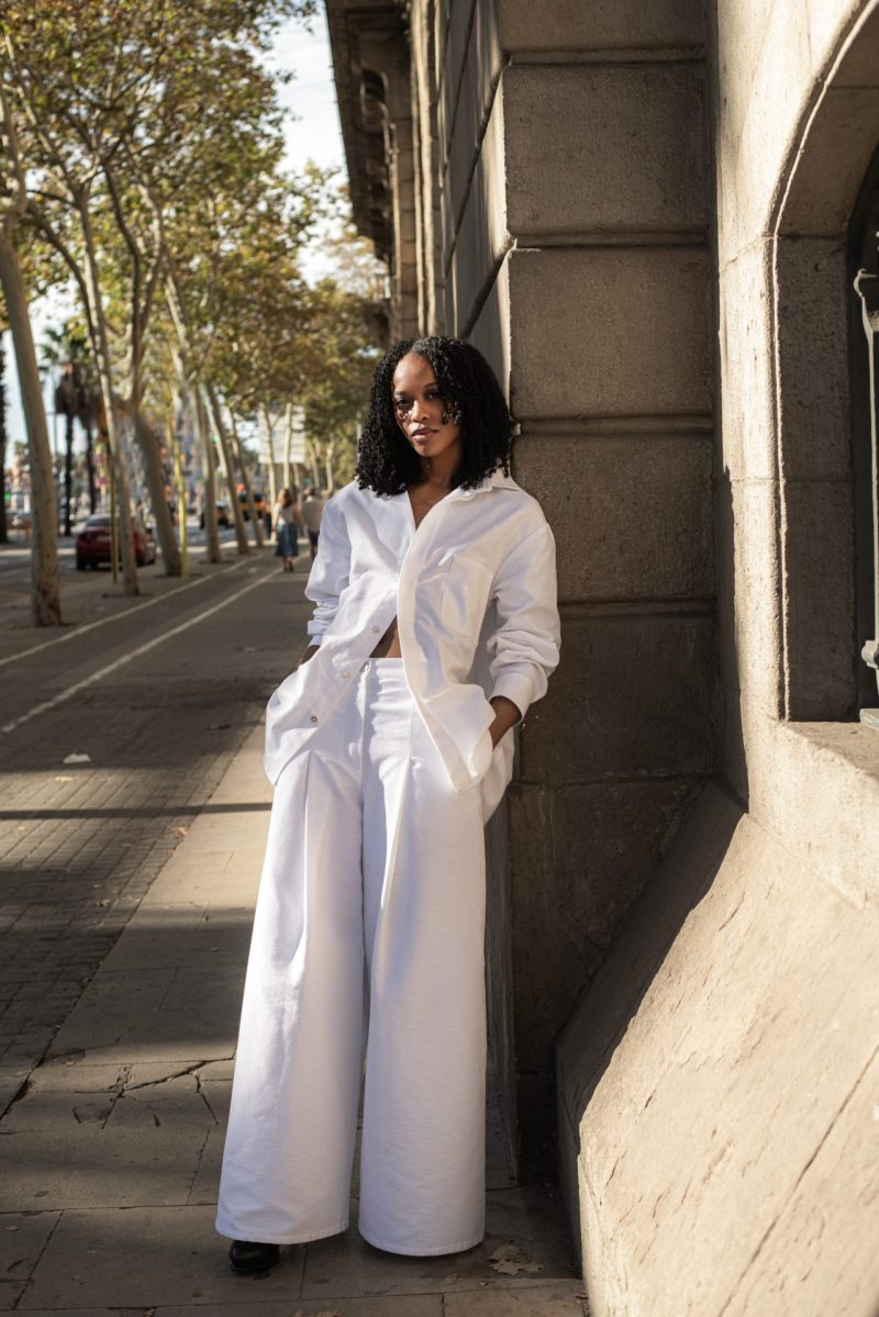 Blue Linen Pants